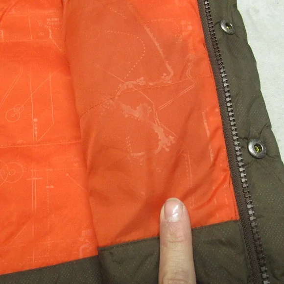 Burton Vest Women Small Brown Dryride Rancher Faux Fur Trim Insulated Puffer - Picture 7 of 13